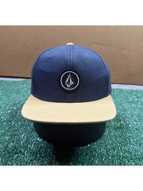 Volcom Snapback Cap Hat YOUTH One Size Blue Brown Adjustable Streetwear Kids